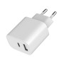 CHARGER USB UNIVERSAL WHITE/2P TA-UC-2AC12-01 GEMBIRD
