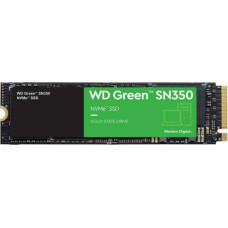 SSD, WESTERN DIGITAL, Green SN350, 500GB, M.2, PCIe Gen3, NVMe, TLC, Write speed 1500 MBytes/sec, Read speed 2400 MBytes/sec, 2.38mm, TBW 60 TB, MTBF 1000000 hours, WDS500G2G0C