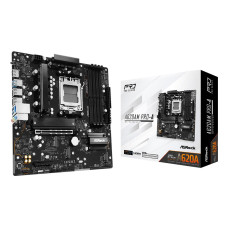 Mainboard, ASROCK, AMD A620, Socket AM5, micro ATX, RAM DDR5-SDRAM, 4xSlots, On-board graphics card Yes, 3xNumber of M.2 (M) slots, A620AM Pro-A, A620AMPRO-A