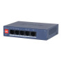 Switch, DAHUA, CS4005-4GT-36, Switch type Managed, Switch layer L2, Form factor Desktop/Wall-Mounting, 5xRJ-45 ports, RJ-45 Ports Type Gigabit Ethernet (10/100/1000), 5xGigabit Ethernet (copper) ports quantity, Power over Ethernet (PoE) Yes, 4xPower over 