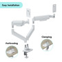 DISPLAY ACC MOUNTING ARM/DBL 17-32 MA-DA2-06-W GEMBIRD