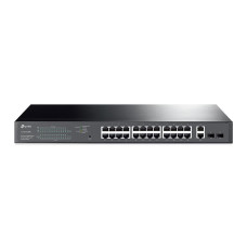 Switch, TP-LINK, Desktop/pedestal, 28x10Base-T / 100Base-TX / 1000Base-T, PoE+ ports 24, 250 Watts, TL-SG1428PE