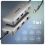 I/O HUB USB-C 3P HDMI DP/0.15M HMC-CUB83X2 AXAGON