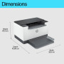 Laser Printer, HP, LaserJet M209DW, 6GW62F