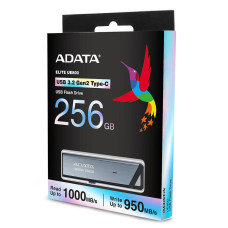 MEMORY DRIVE FLASH USB-C 256GB/SILV AELI-UE800-256G-CSG ADATA MEMORY DRIVE FLASH USB-C 256GB/SILV AELI-UE800-256G-CSG ADATA