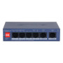 Switch, DAHUA, CS4006-4GT-36, Switch type Managed, Switch layer L2, Form factor Desktop/Wall-Mounting, 4xRJ-45 ports, RJ-45 Ports Type Gigabit Ethernet (10/100/1000), Power over Ethernet (PoE) Yes, 4xPower over Ethernet (PoE) ports quantity, Total Power o