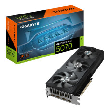 Graphics Card, GIGABYTE, NVIDIA GeForce RTX 5070, 12 GB, GDDR7, 192 bit, PCIE 5.0 16x, GPU 2587 MHz, Triple slot Fansink, 1xHDMI, 3xDisplayPort, GV-N5070EAGLEOC-12GD