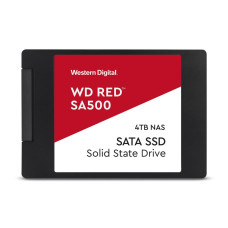 SSD, WESTERN DIGITAL, Red SA500, 4TB, SATA 3.0, Write speed 530 MBytes/sec, Read speed 560 MBytes/sec, 2,5, TBW 2500 TB, MTBF 2000000 hours, WDS400T1R0A