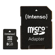 MEMORY MICRO SDHC 8GB C10/W/ADAPTER 3413460 INTENSO