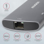 I/O HUB USB-C 6IN1 SATA M.2/0.18M HMC-6M2 AXAGON