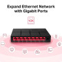 Switch, MERCUSYS, MS108G, Desktop/pedestal, 8x10Base-T / 100Base-TX / 1000Base-T, MS108G