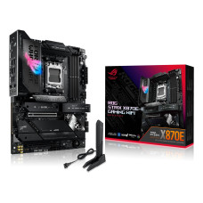 Mainboard, ASUS, AMD X870E, SAM5, ATX, Memory DDR5, Memory slots 4, 1xPCI-Express 4.0 16x, 1xPCI-Express 5.0 16x, 5xM.2, 1xHDMI, 9xUSB 3.2, 2xUSB-C, 2xUSB4, 1xOptical S/PDIF, STRIXX870E-EGAMINGWIFI