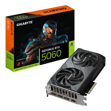 Graphics Card, GIGABYTE, NVIDIA GeForce RTX 5060, 8 GB, GDDR7, 128 bit, PCIE 5.0 16x, GPU 2512 MHz, GV-N5060WF2OC-8GD