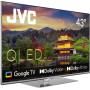 TV Set, JVC, 43, 4K/Smart, QLED, 3840x2160, Wireless LAN, Bluetooth, Google TV, Silver, LT-43VGQ840P