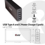MOBILE CHARGER WALL 5P + CABLE/USB 111W CAC-1903EU CLUB3D