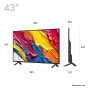TV Set, LG, 43 , 4K Ultra HD, 3840 x 2160 pixels, Flat, 16:9, QNED, 43QNED84A6C