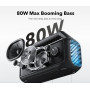 Portable Speaker, SOUNDCORE, Boom 2, Black, Portable/Waterproof/Wireless, P.M.P.O. 80 Watts, Bluetooth, A3138011