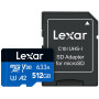 MEMORY MICRO SDXC 512GB UHS-I/W/ADAPTER LSDMI512BB633A LEXAR