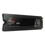 SSD, SAMSUNG, 990 PRO with Heatsink, 2TB, M.2, PCIE, NVMe, MLC, Write speed 6900 MBytes/sec, Read speed 7450 MBytes/sec, 2.3mm, TBW 1200 TB, MTBF 1500000 hours, MZ-V9P2T0CW