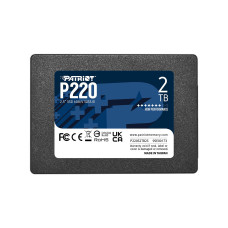 SSD, PATRIOT, P220, 2TB, SATA, Write speed 500 MBytes/sec, Read speed 550 MBytes/sec, 2,5, TBW 960 TB, P220S2TB25 SSD, PATRIOT, P220, 2TB, SATA, Write speed 500 MBytes/sec, Read speed 550 MBytes/sec, 2,5, TBW 960 TB, P220S2TB25