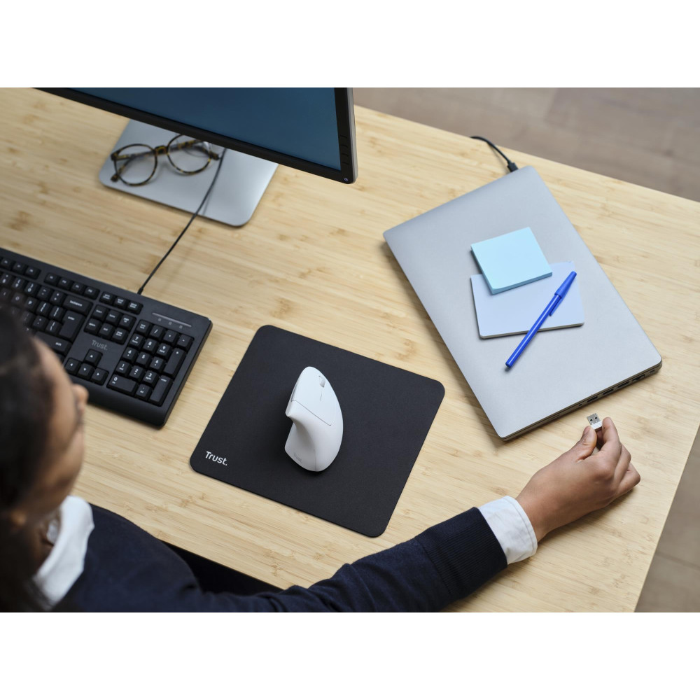 MOUSE USB OPTICAL WRL VERTO/ERGONOMIC WHITE 25132 TRUST MOUSE USB OPTICAL WRL VERTO/ERGONOMIC WHITE 25132 TRUST