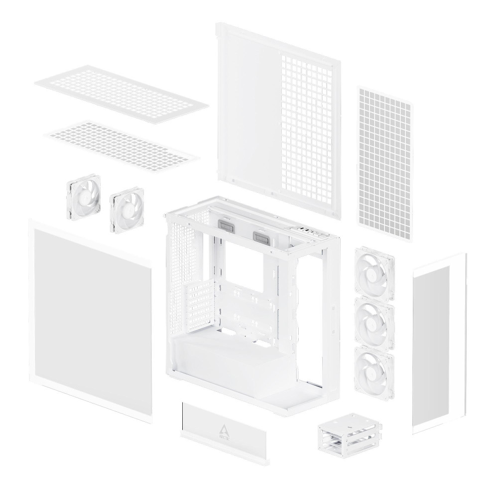 Case, ARCTIC, Xtender (White), MidiTower, Case product features Transparent panel, Not included, Colour White, ACPCC00014A Case, ARCTIC, Xtender (White), MidiTower, Case product features Transparent panel, Not included, Colour White, ACPCC00014A