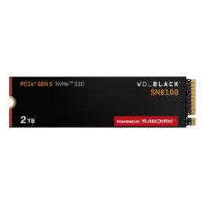 SSD, SANDISK, 2400xTBW rating, NVMe Yes, PCI Express 5.0, M.2, 2000 GB, POWERED BY SANDISK, Black SN8100, WDS200T1X0M