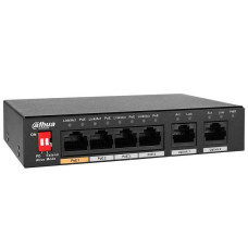 Switch, DAHUA, PFS3005-4ET-60-V2, Desktop/pedestal, PoE ports 4, 60 Watts, DH-PFS3005-4ET-60-V2