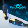 PATCH CABLE CAT.8 SFTP/10M BLACK IKABL VENTION