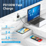 CABLE USB-C TO USB-C R.ANGLE/1M GRAY TAKHF VENTION