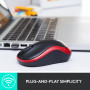 MOUSE USB OPTICAL WRL M185/GREY 910-002238 LOGITECH
