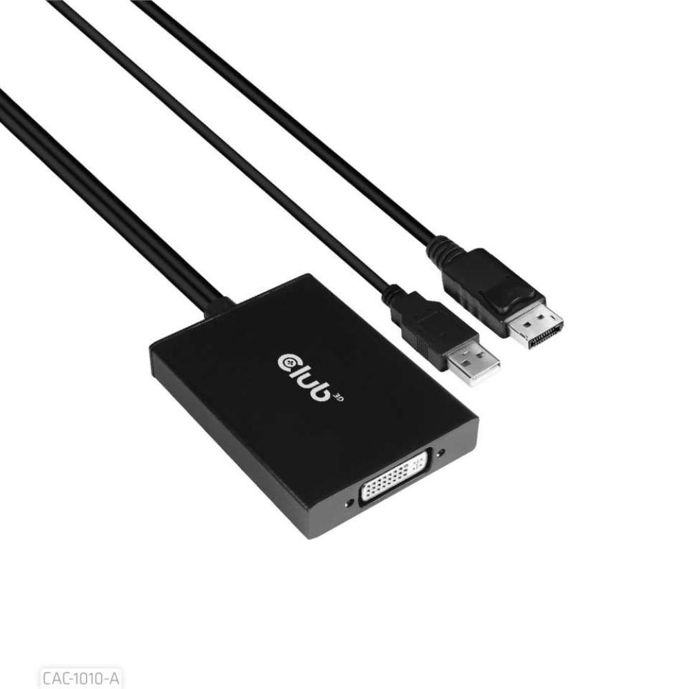 I/O ADAPTER USB TO DVI/DP/M/F CAC-1010-A CLUB3D I/O ADAPTER USB TO DVI/DP/M/F CAC-1010-A CLUB3D