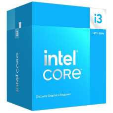 CPU, INTEL, Desktop, Core i3, i3-14100, Raptor Lake, 3500 MHz, Cores 4, 12MB, Socket LGA1700, 60 Watts, GPU UHD 730, BOX, BX8071514100SRMX1