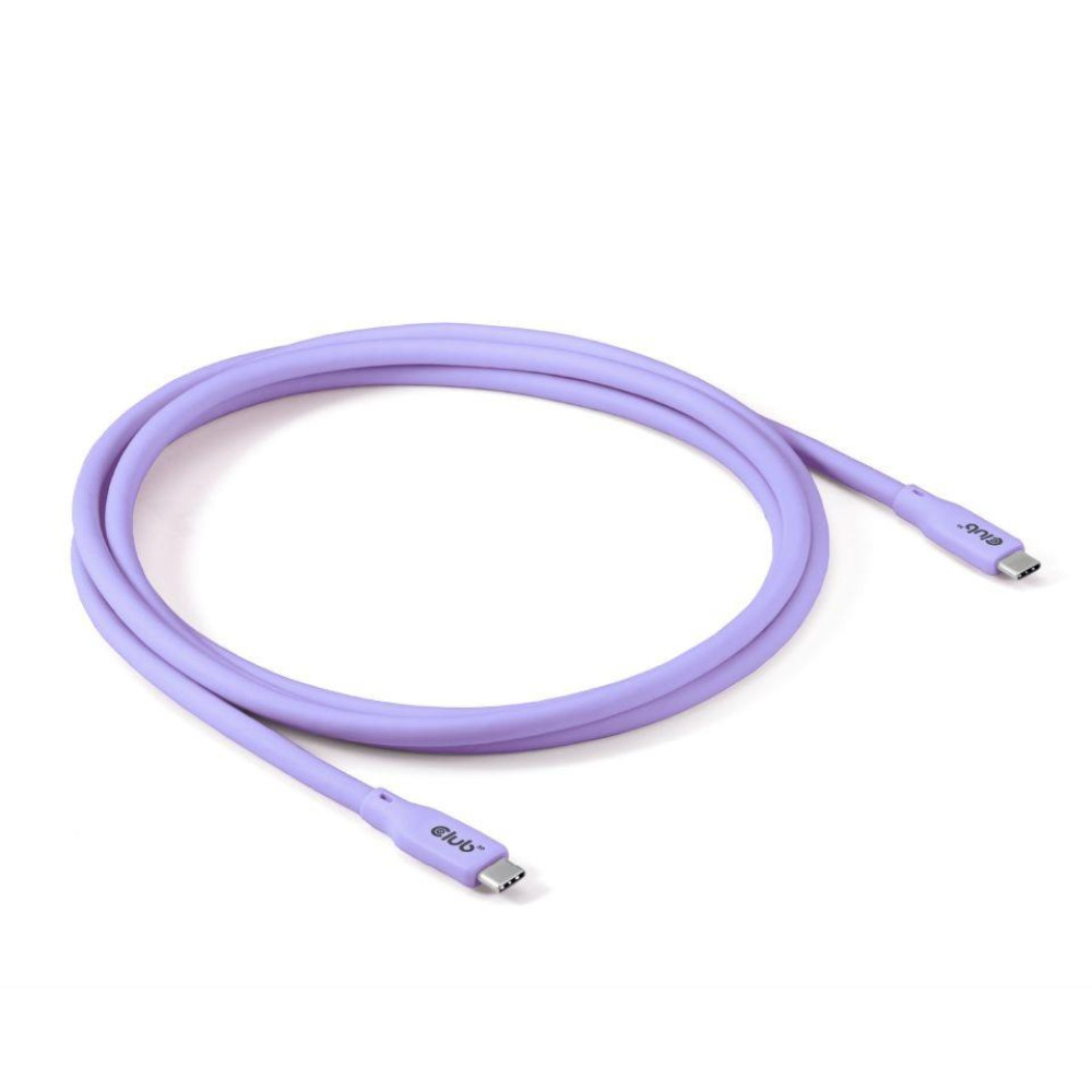 CABLE USB-C TO USB-C 2M/M/M PURPLE CAC-3004 CLUB3D CABLE USB-C TO USB-C 2M/M/M PURPLE CAC-3004 CLUB3D