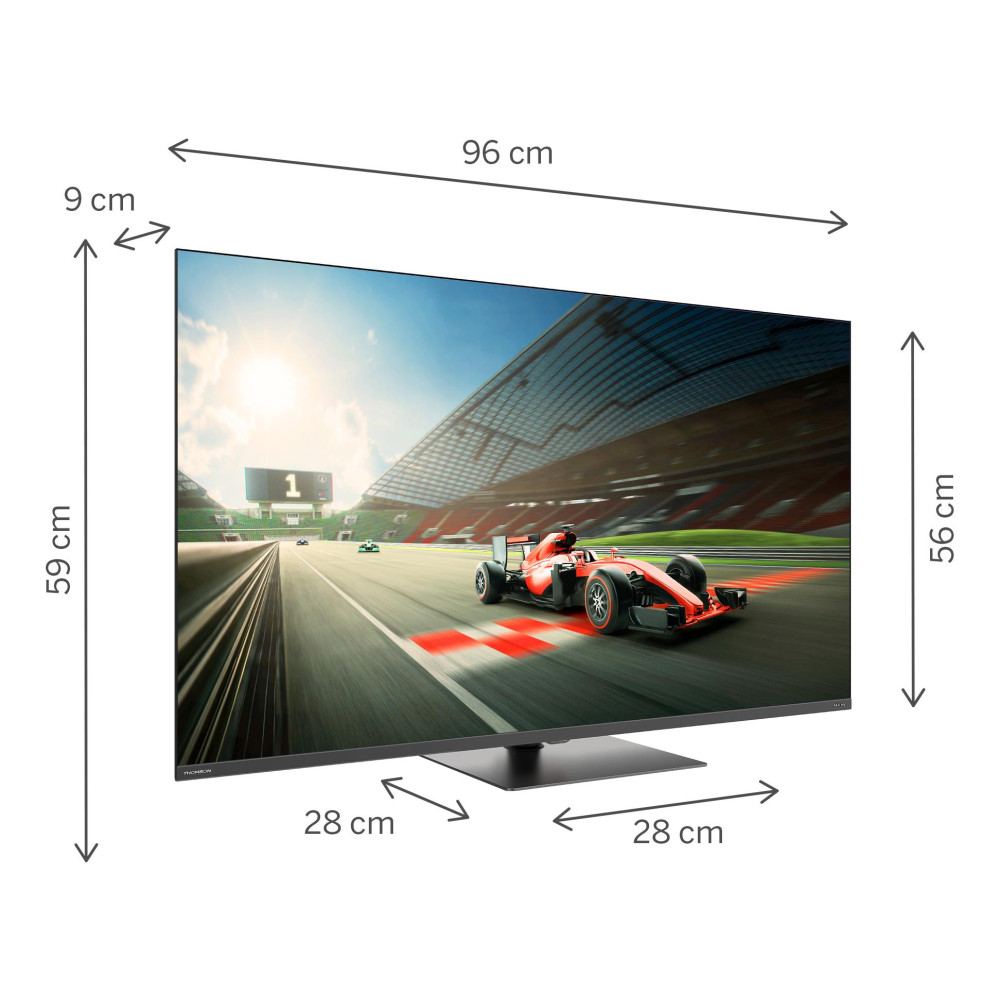 TV Set, THOMSON, 43 , 4K Ultra HD, 3840 x 2160 pixels, Flat, 16:9, QLED Pro, 43QG7C04 TV Set, THOMSON, 43 , 4K Ultra HD, 3840 x 2160 pixels, Flat, 16:9, QLED Pro, 43QG7C04