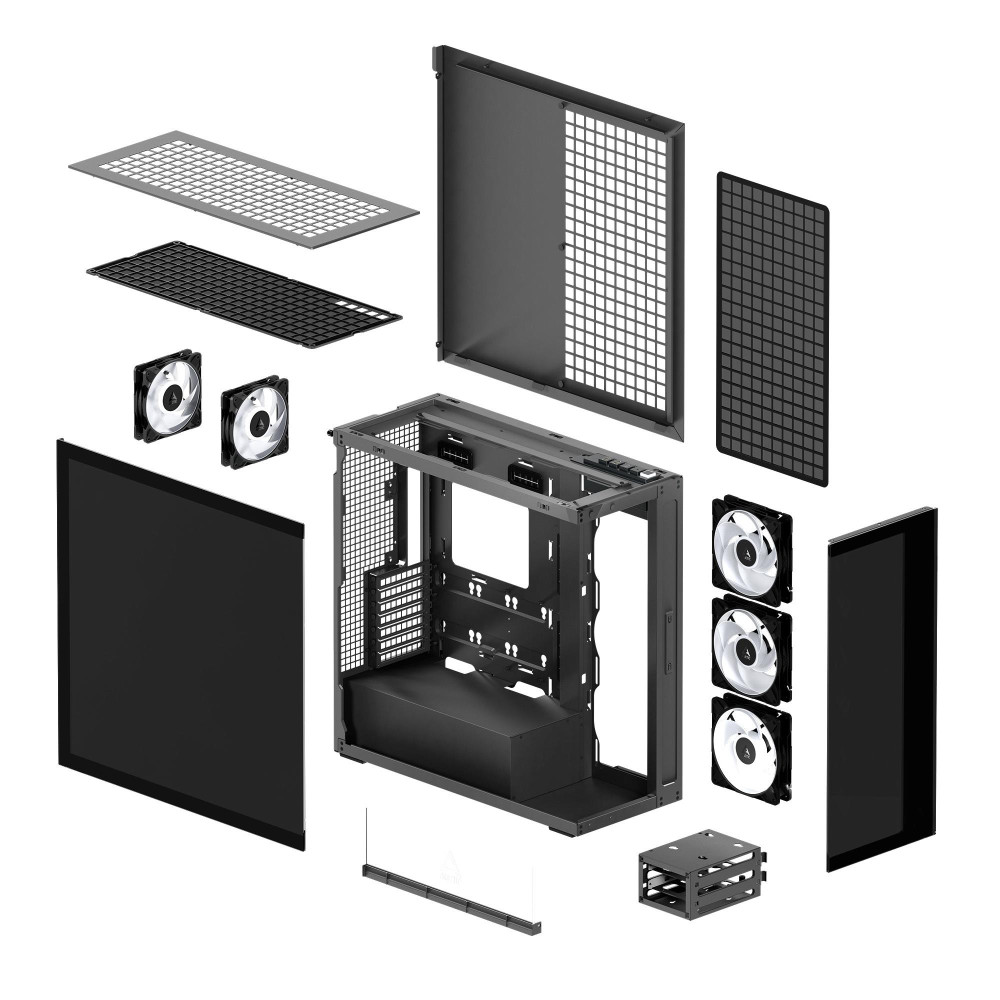 Case, ARCTIC, EATX, Black, Midi Tower, PC, Xtender (Mirror Black), ACPCC00018A Case, ARCTIC, EATX, Black, Midi Tower, PC, Xtender (Mirror Black), ACPCC00018A