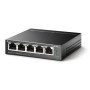 Switch, TP-LINK, 5x10Base-T / 100Base-TX, PoE ports 4, TL-SF1005LP