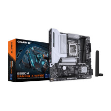 Mainboard, GIGABYTE, Intel B860 Express, LGA1851, Micro-ATX, Memory DDR5, Memory slots 4, 2xPCI-Express 16x, 2xM.2, 1xHDMI, 1xDisplayPort, 1xAudio-In, 1xAudio-Out, 1xMicrophone, 5xUSB 2.0, 3xUSB 3.2, 1xUSB-C, 1xRJ45, B860MGAMINGXWIFI6E1.0