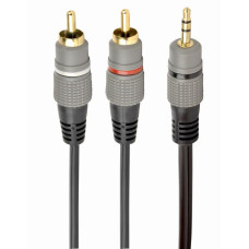 CABLE AUDIO 3.5MM TO 2RCA 2.5M/GOLD CCA-352-2.5M GEMBIRD CABLE AUDIO 3.5MM TO 2RCA 2.5M/GOLD CCA-352-2.5M GEMBIRD