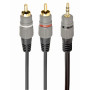CABLE AUDIO 3.5MM TO 2RCA 2.5M/GOLD CCA-352-2.5M GEMBIRD