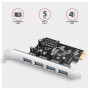 I/O CARD USB2 PCIE 4PORT/PCEU-430RS AXAGON