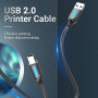 CABLE USB2.0 MALE TO MALE/2M BLACK COQBH VENTION