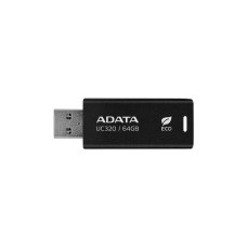 MEMORY DRIVE FLASH USB3.2 64GB/BLACK UC320-64G-RBK/BK ADATA MEMORY DRIVE FLASH USB3.2 64GB/BLACK UC320-64G-RBK/BK ADATA