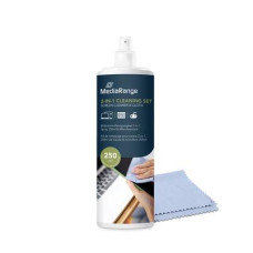 CLEANING LIQUID SCREEN 250ML/WITH CLOTH MR721 MEDIARANGE