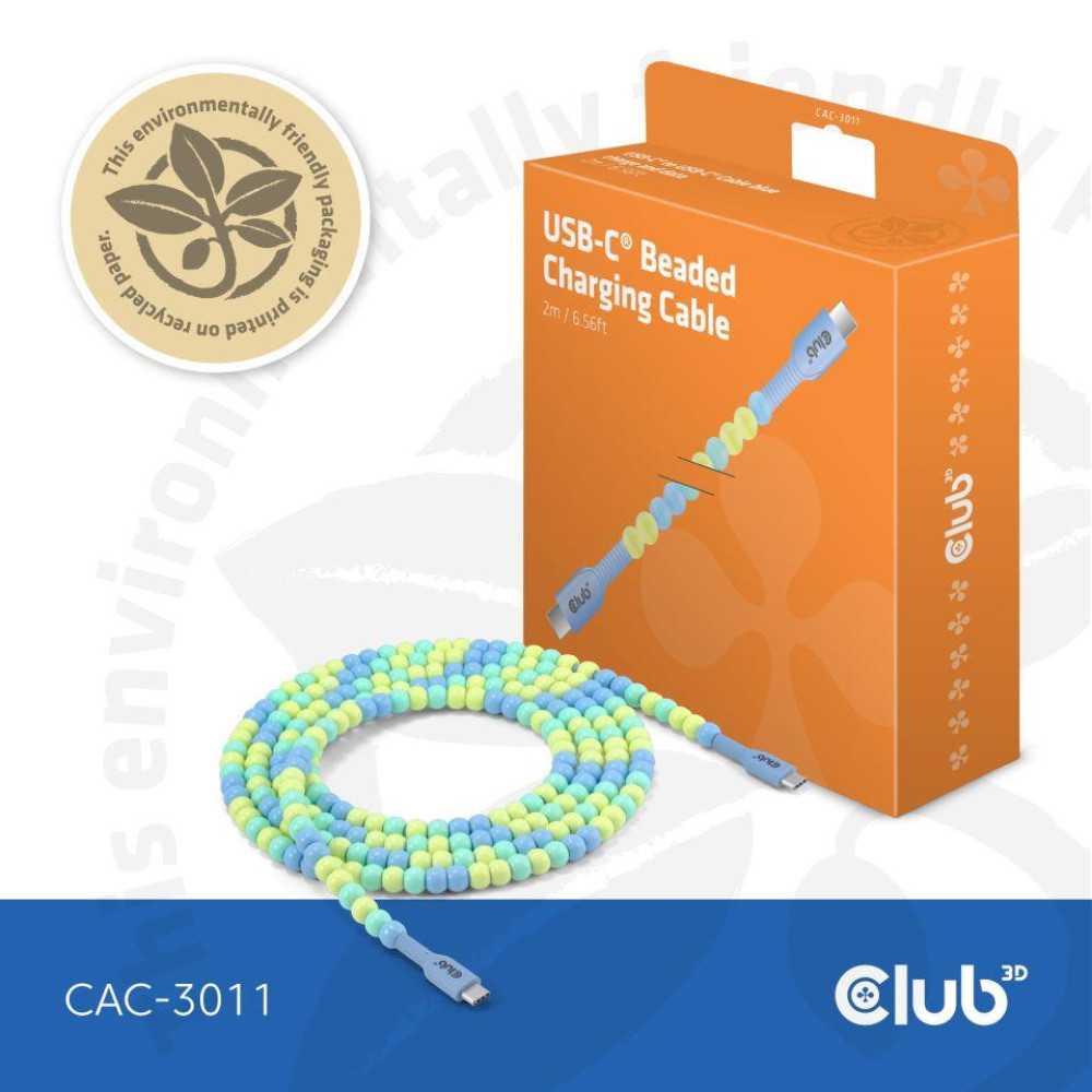 CABLE USB-C TO USB-C/BLUE CAC-3011 CLUB3D CABLE USB-C TO USB-C/BLUE CAC-3011 CLUB3D