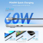 CABLE USB-C TO USB-C/1M GRAY TRAHF VENTION