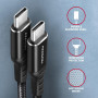 CABLE USB-C TO USB-C 1.5M 60W/HQ BLACK BUCM-CM15AB AXAGON