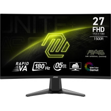 LCD Monitor, MSI, MAG 27C6F, 27, Gaming/Curved, Panel VA, 1920x1080, 16:9, 180Hz, 0.5 ms, MAG27C6F