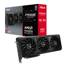 Graphics Card, ASUS, AMD Radeon RX 9070, 16 GB, GDDR6, 256 bit, PCIE 5.0 16x, Triple slot Fansink, 1xHDMI, 3xDisplayPort, PRIME-RX9070-O16G