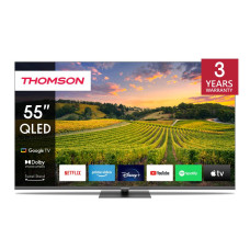 TV Set, THOMSON, 55, 4K/Smart, QLED, 3840x2160, Bluetooth, Google TV, 55QG5C14